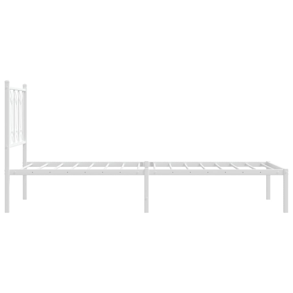 sengeramme med sengegavl 80x200 cm metal hvid