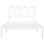 sengeramme med sengegavl 100x190 cm metal hvid
