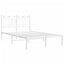 sengeramme med sengegavl 120x190 cm metal hvid