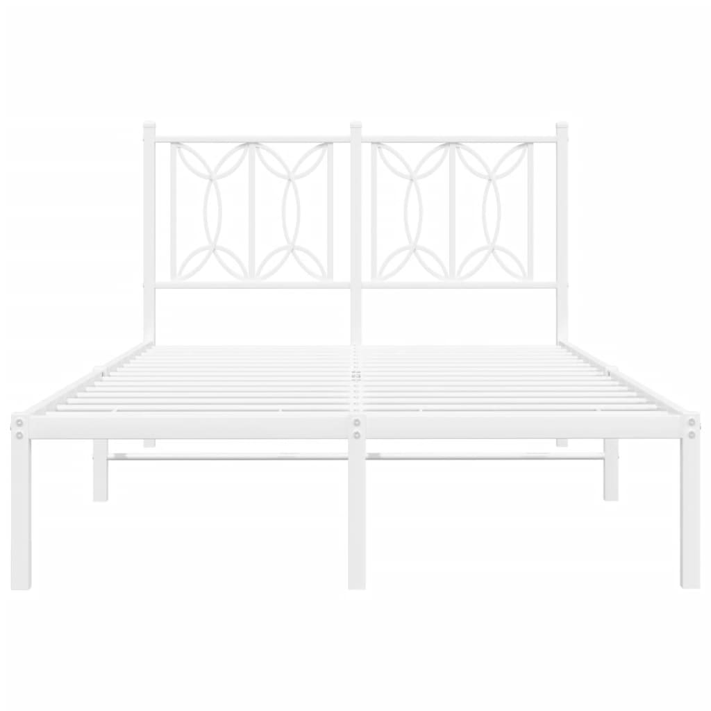 sengeramme med sengegavl 120x190 cm metal hvid