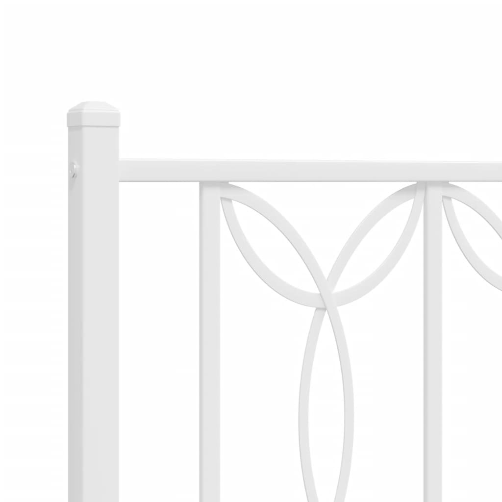 sengeramme med sengegavl 120x190 cm metal hvid