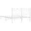 sengeramme med sengegavl 135x190 cm metal hvid