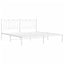 sengeramme med sengegavl 183x213 cm metal hvid