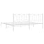sengeramme med sengegavl 193x203 cm metal hvid