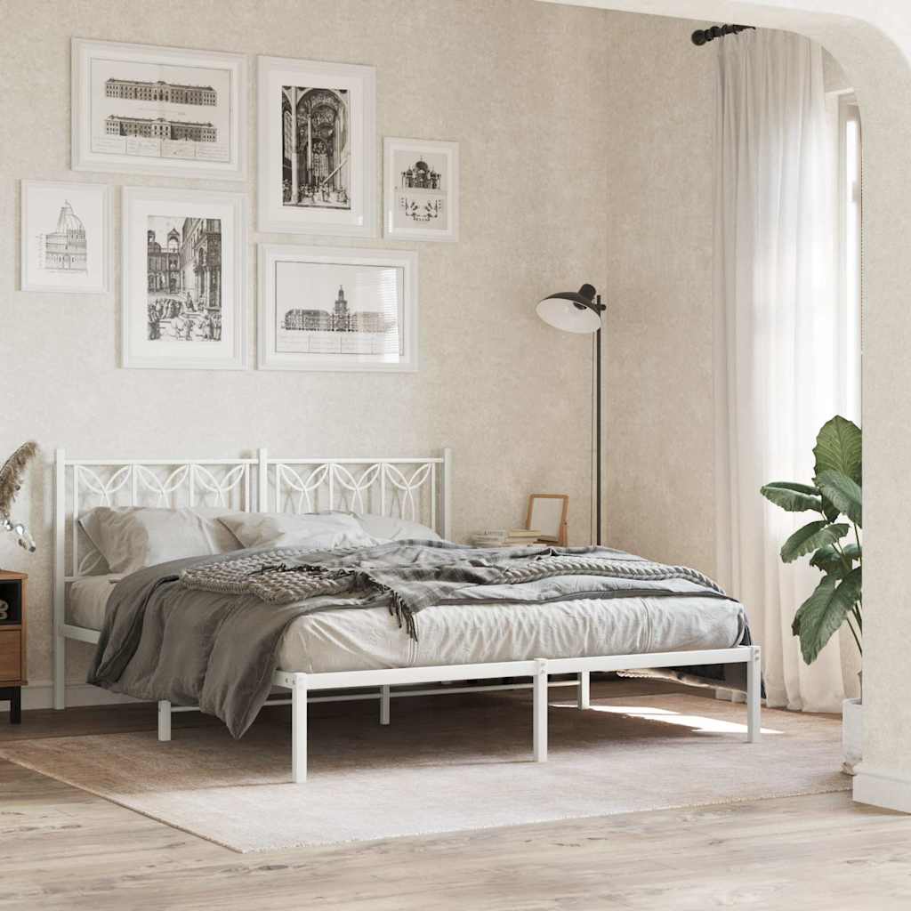 udskiftningsgavl 160 cm metal hvid