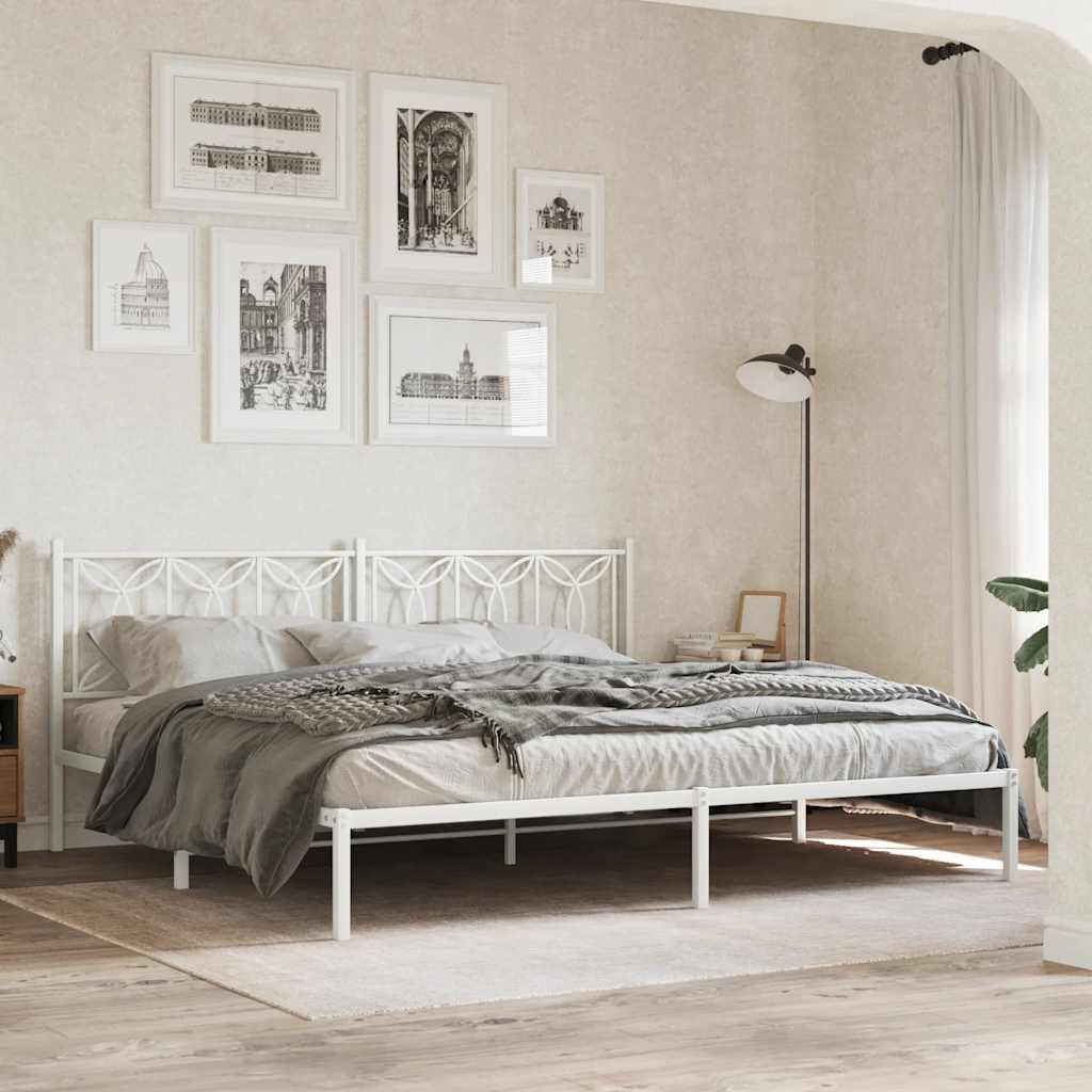 udskiftningsgavl 193 cm metal hvid