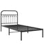 sengeramme med sengegavl 90x200 cm metal sort