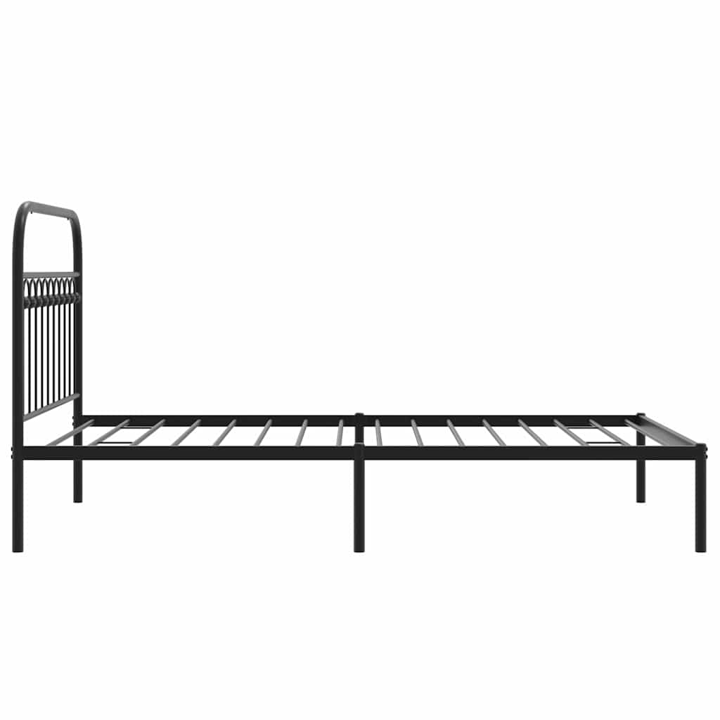 sengeramme med sengegavl 107x203 cm metal sort