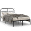 sengeramme med sengegavl 120x190 cm metal sort