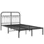 sengeramme med sengegavl 120x200 cm metal sort