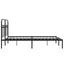 sengeramme med sengegavl 140x200 cm metal sort