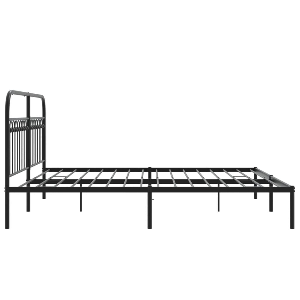 sengeramme med sengegavl 183x213 cm metal sort