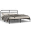 sengeramme med sengegavl 200x200 cm metal sort