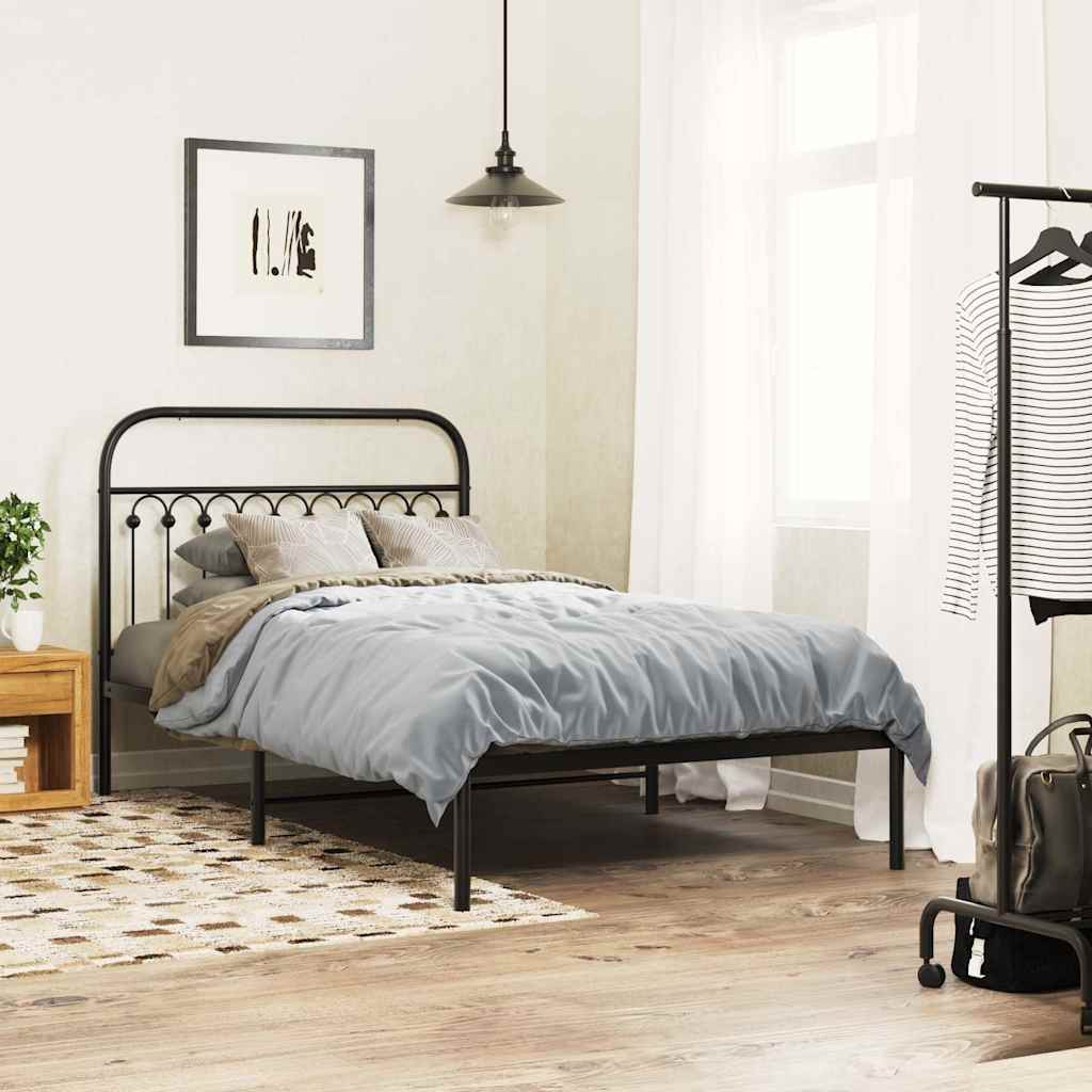 udskiftningsgavl 107 cm metal sort