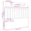 udskiftningsgavl 107 cm metal sort