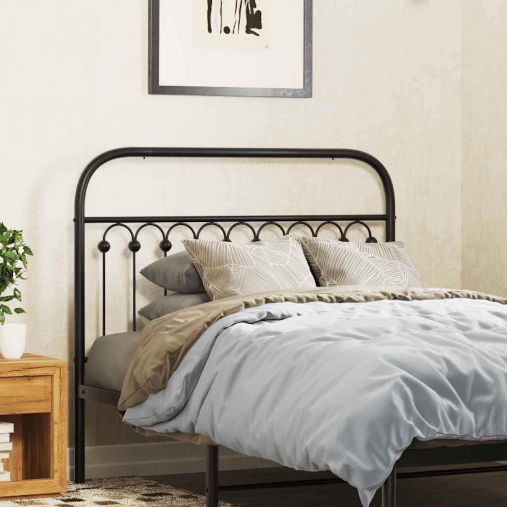 udskiftningsgavl 107 cm metal sort