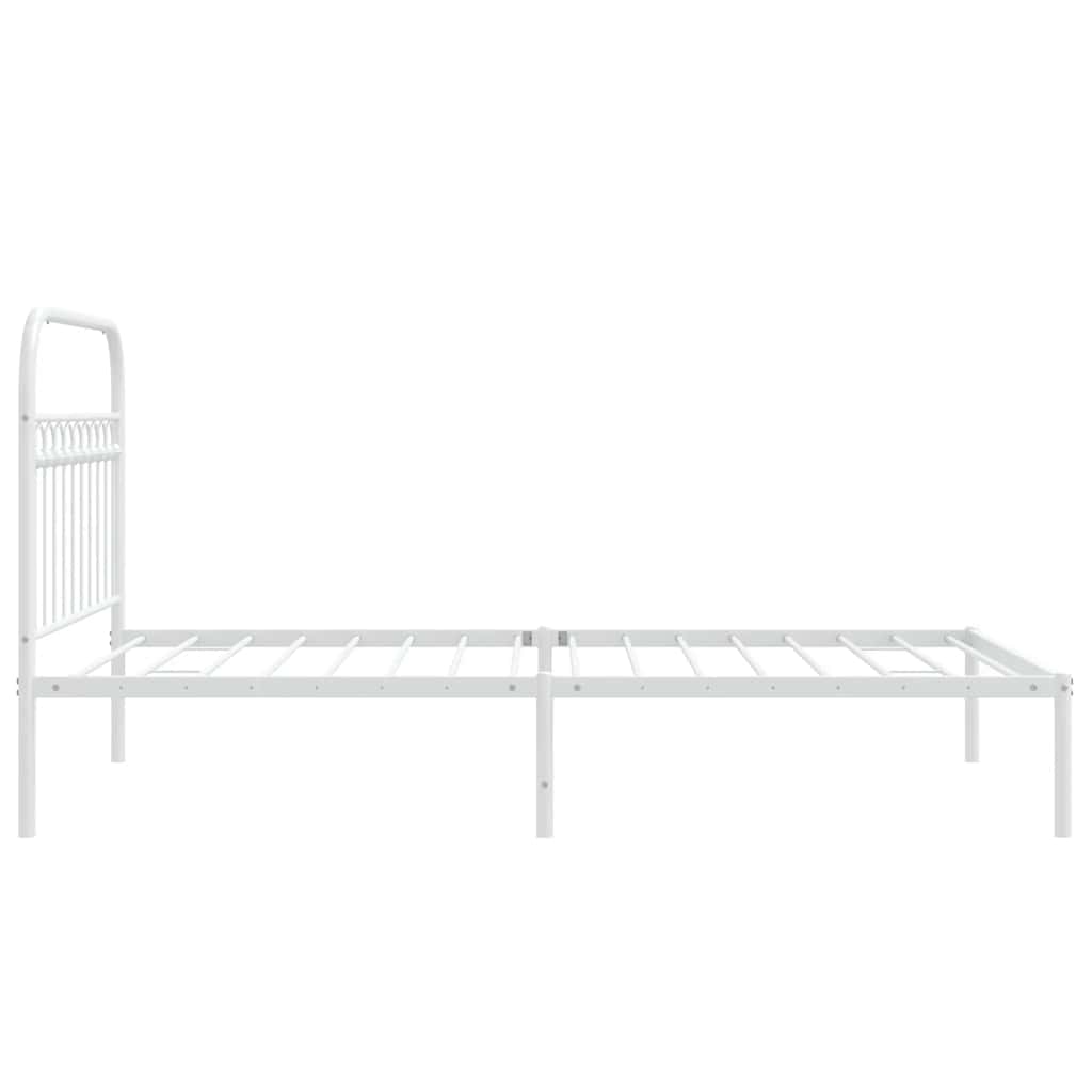 sengeramme med sengegavl 107x203 cm metal hvid