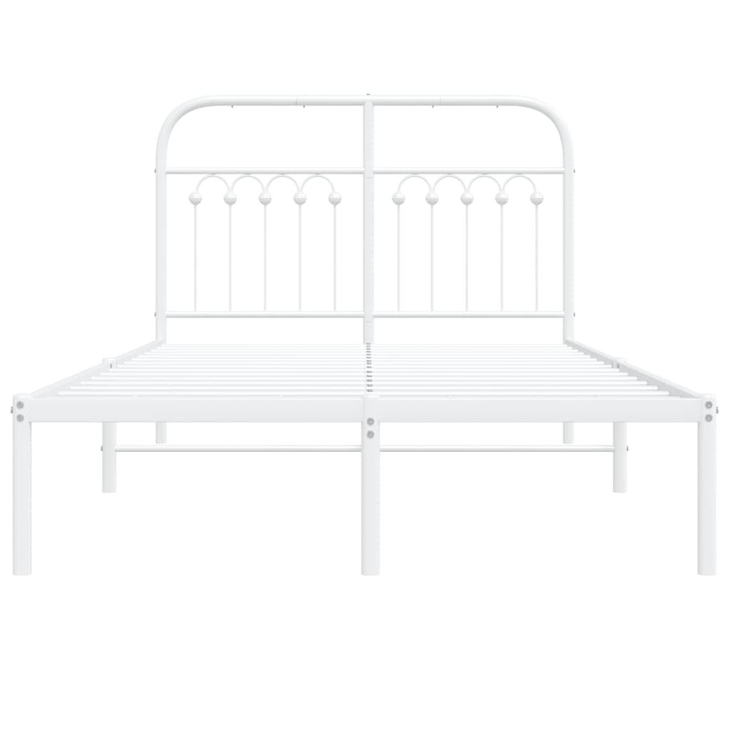 sengeramme med sengegavl 120x190 cm metal hvid