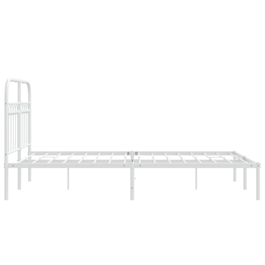 sengeramme med sengegavl 120x190 cm metal hvid