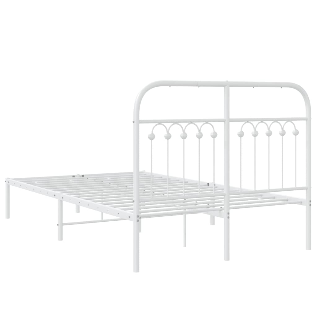 sengeramme med sengegavl 120x190 cm metal hvid