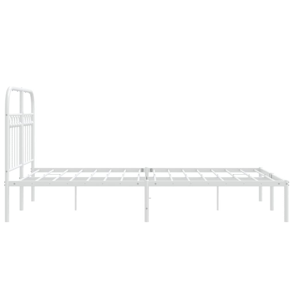 sengeramme med sengegavl 120x200 cm metal hvid
