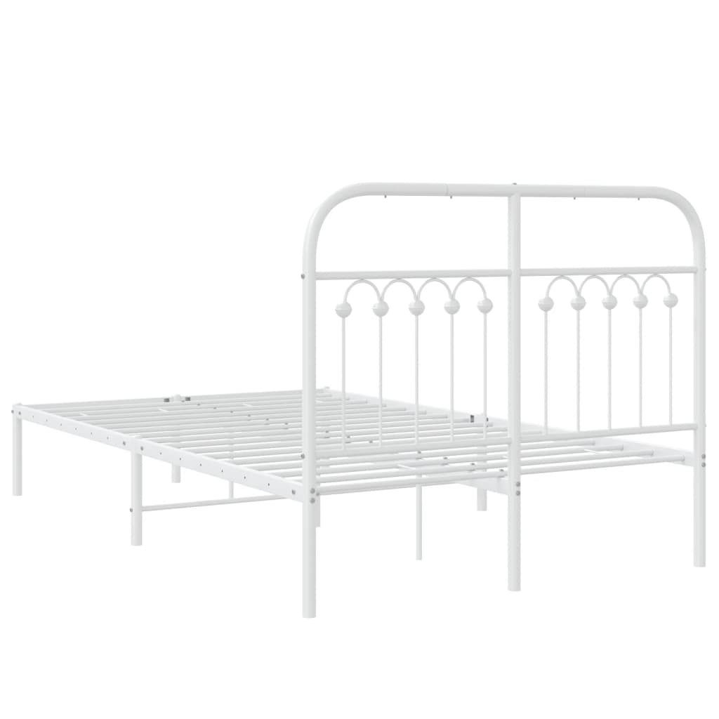 sengeramme med sengegavl 120x200 cm metal hvid