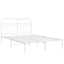 sengeramme med sengegavl 135x190 cm metal hvid