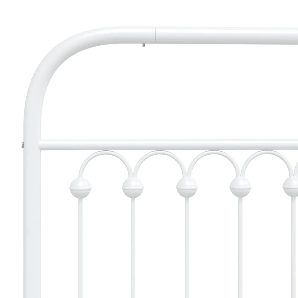sengeramme med sengegavl 140x200 cm metal hvid