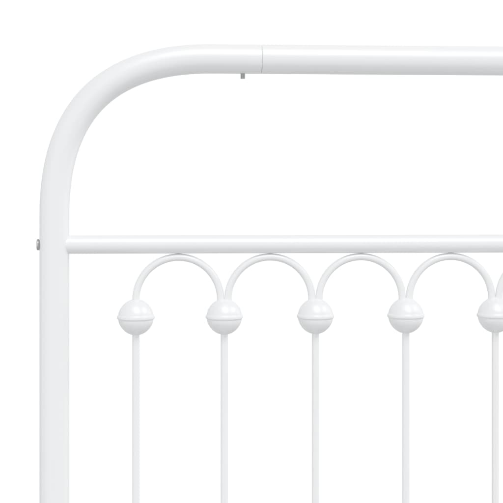 sengeramme med sengegavl 150x200 cm metal hvid