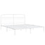 sengeramme med sengegavl 183x203 cm metal hvid