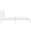 sengeramme med sengegavl 183x213 cm metal hvid