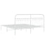 sengeramme med sengegavl 183x213 cm metal hvid
