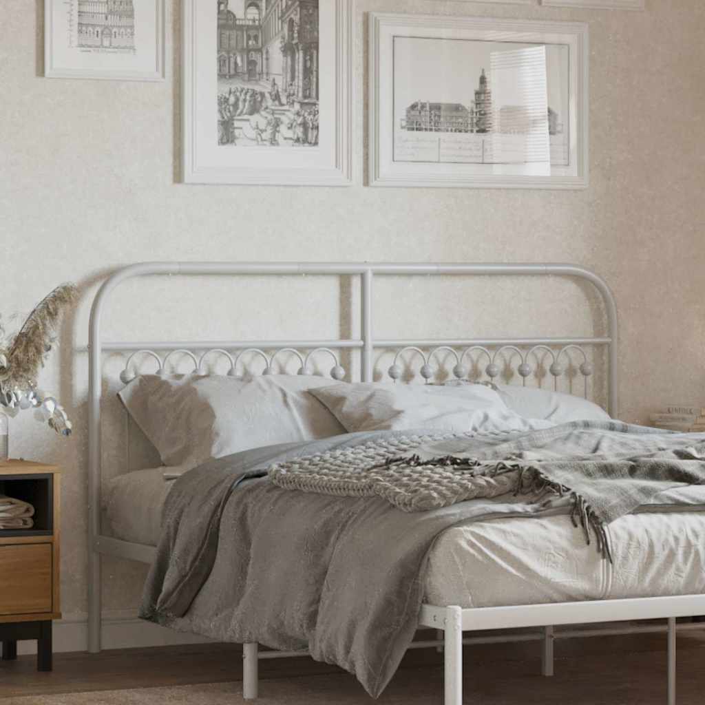 udskiftningsgavl 150 cm metal hvid