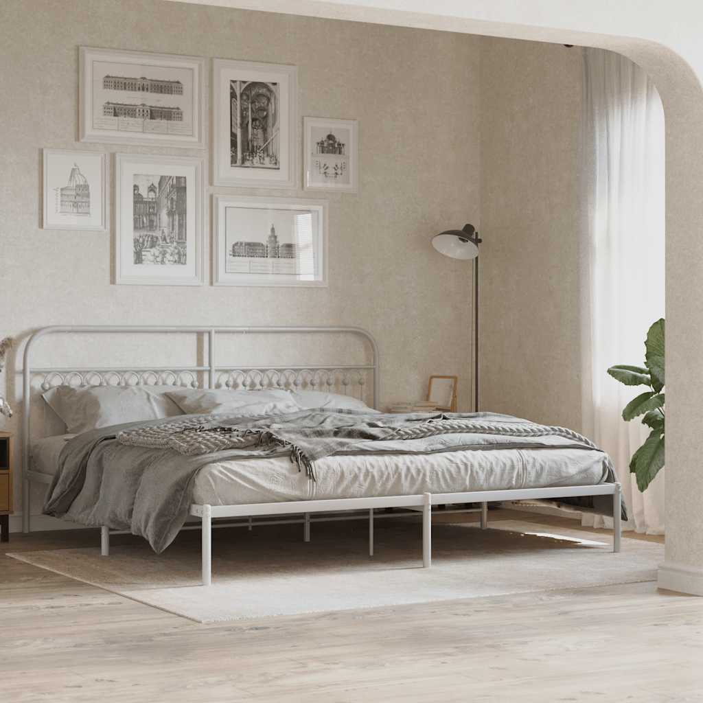 udskiftningsgavl 193 cm metal hvid