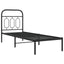 sengeramme med sengegavl 75x190 cm metal sort