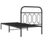 sengeramme med sengegavl 90x190 cm metal sort