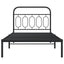 sengeramme med sengegavl 100x190 cm metal sort
