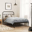 sengeramme med sengegavl 100x190 cm metal sort