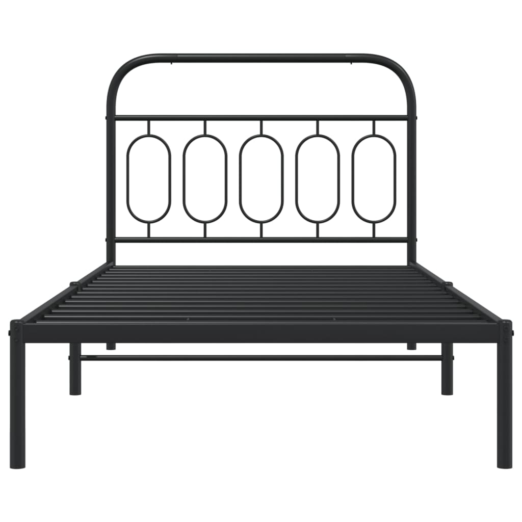 sengeramme med sengegavl 107x203 cm metal sort