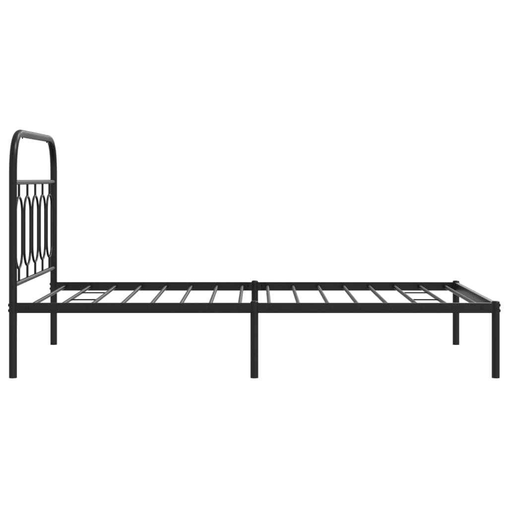 sengeramme med sengegavl 107x203 cm metal sort