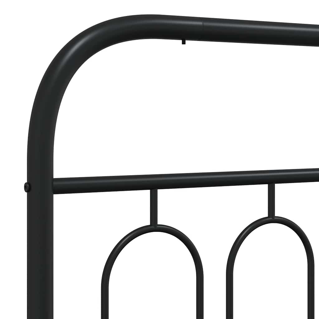 sengeramme med sengegavl 120x200 cm metal sort
