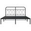 sengeramme med sengegavl 140x190 cm metal sort