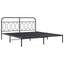 sengeramme med sengegavl 183x213 cm metal sort