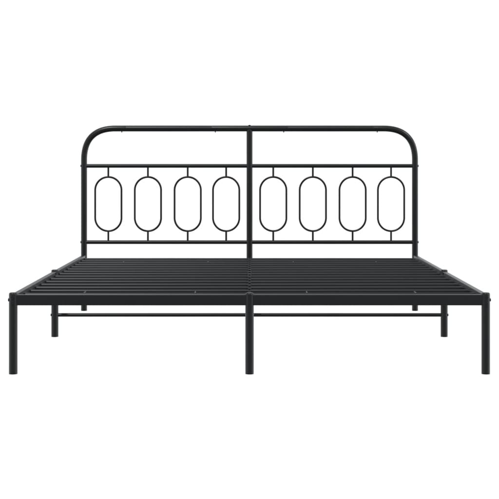 sengeramme med sengegavl 193x203 cm metal sort