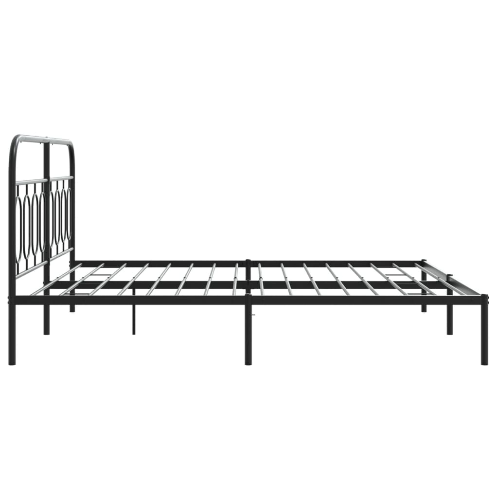 sengeramme med sengegavl 193x203 cm metal sort