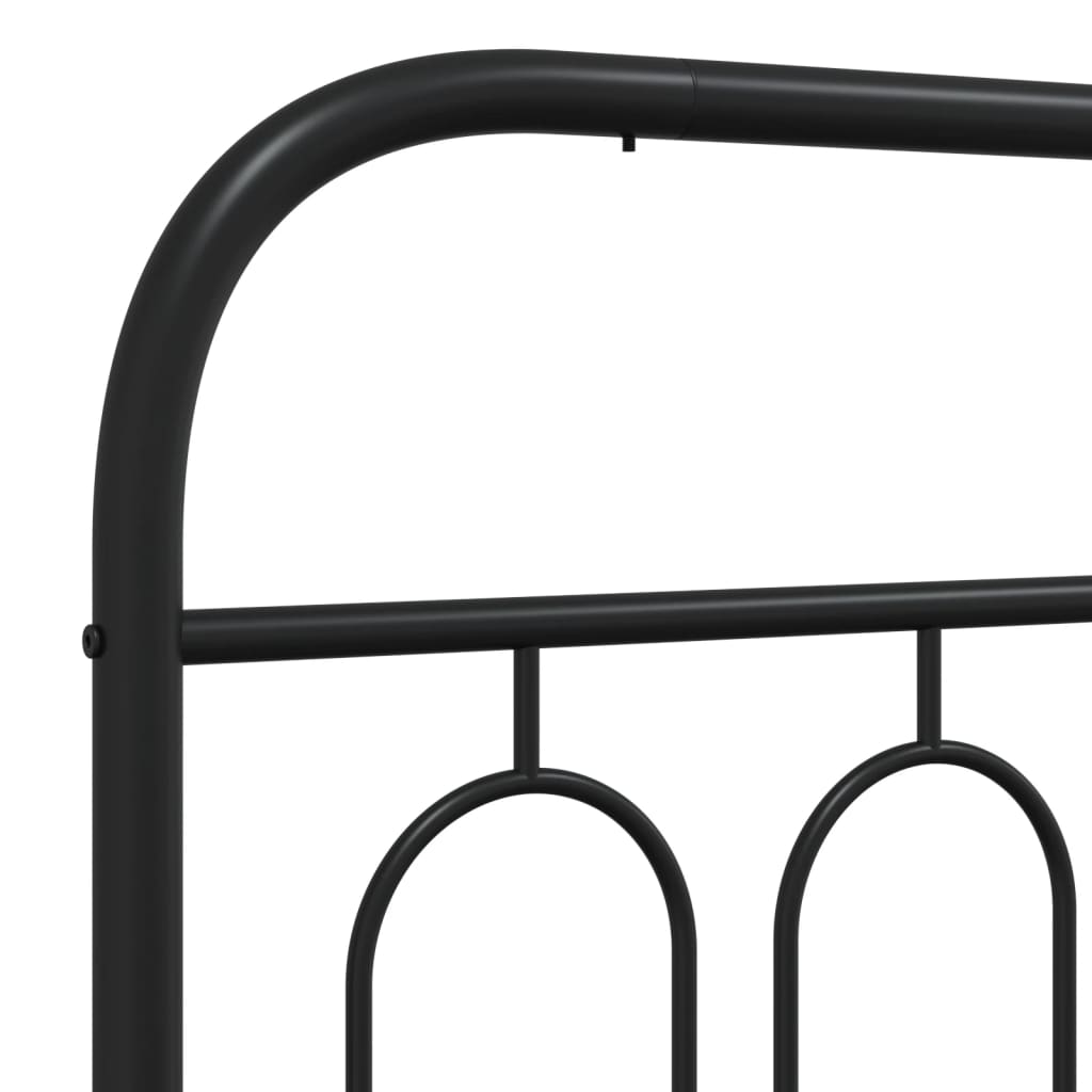 sengeramme med sengegavl 193x203 cm metal sort