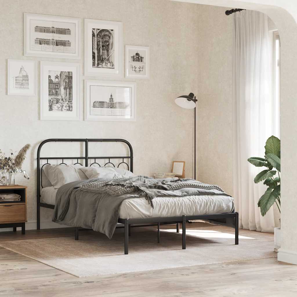 udskiftningsgavl 120 cm metal sort