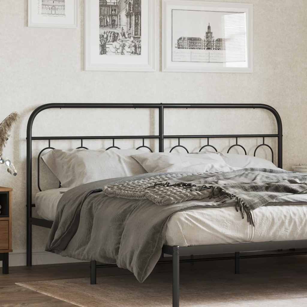 udskiftningsgavl 183 cm metal sort