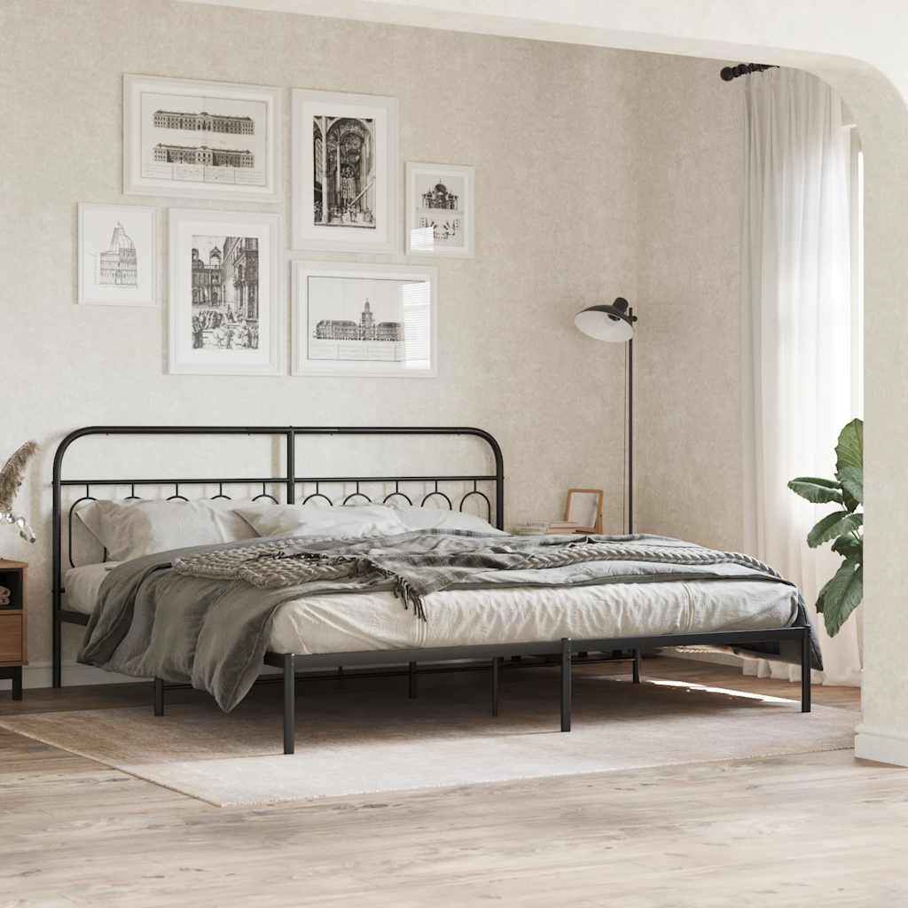 udskiftningsgavl 200 cm metal sort