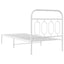 sengeramme med sengegavl 80x200 cm metal hvid